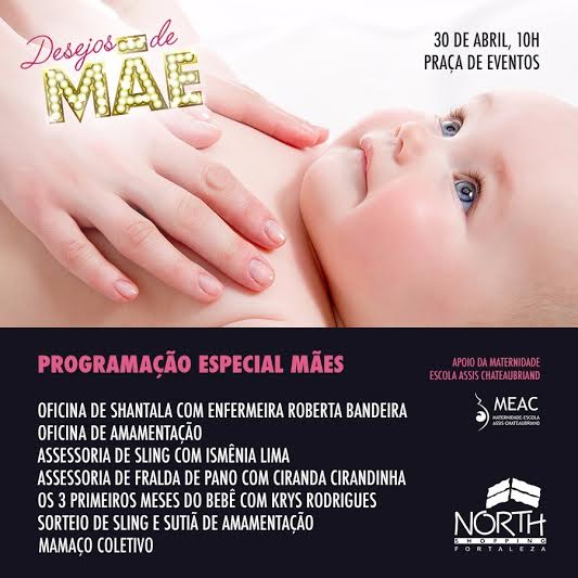 Mamaço coletivo integra programação do Dia das Mães do North Shopping Fortaleza