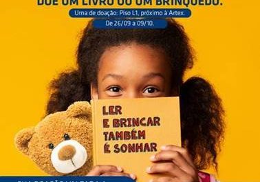 Campanha arrecada livros e brinquedos para doação no Dia das Crianças