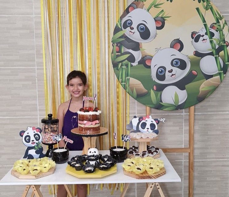 Pandas na festa da Manu