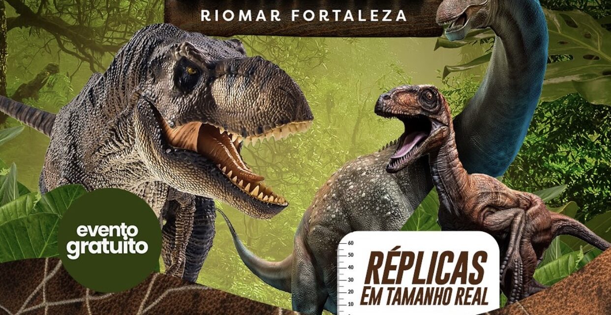 RioMar Fortaleza recebe maior exposição de dinossauros em tamanho real da América Latina a partir desta sexta-feira (10)